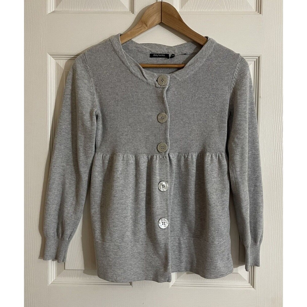 Daisy Fuentes Cardigan. Women’s Gray. Petite Medium. Fit And Flare Style